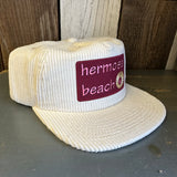 Hermosa Beach WELCOME SIGN Vintage Corduroy Hat - Beige