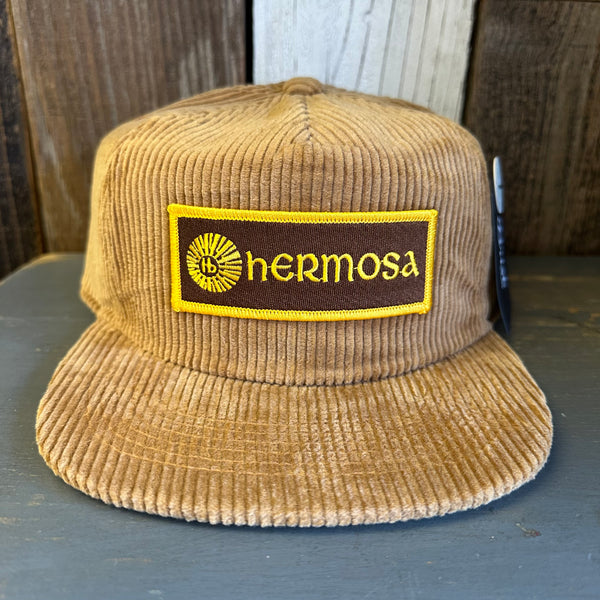 Hermosa Beach AS REAL AS THE STREETS Vintage Corduroy Hat - Khaki