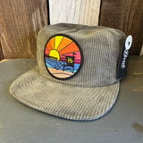 Hermosa Beach OBLIGATORY SUNSET Vintage Corduroy Hat - Olive