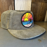 Hermosa Beach OBLIGATORY SUNSET Vintage Corduroy Hat - Olive
