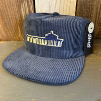 MANHATTAN BEACH PIER & ROUNDHOUSE Vintage Corduroy Hat - Blue