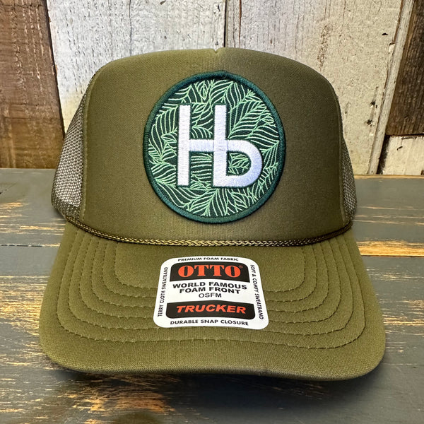 Hermosa Beach HERMOSA HILLS High Crown Trucker Hat - Olive