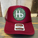 Hermosa Beach HERMOSA HILLS High Crown Trucker Hat - Burgundy Maroon