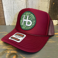 Hermosa Beach HERMOSA HILLS High Crown Trucker Hat - Burgundy Maroon