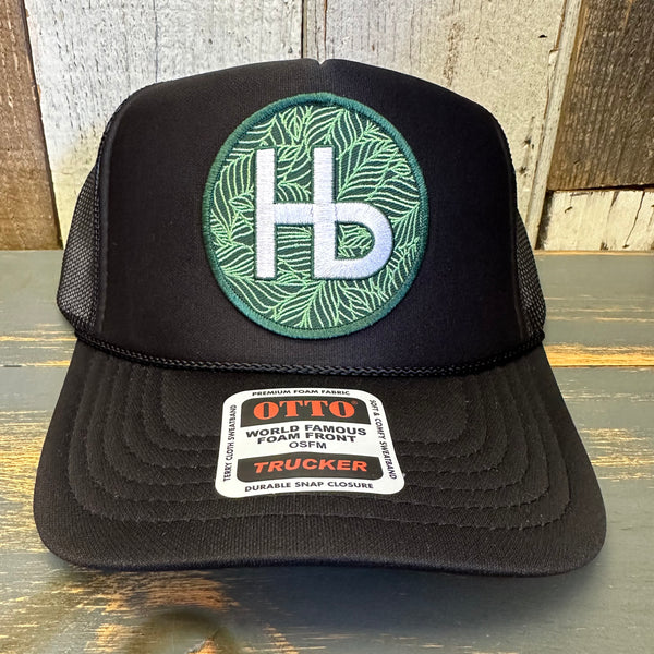Hermosa Beach HERMOSA HILLS High Crown Trucker Hat - Black (Curved Brim)