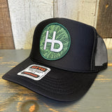 Hermosa Beach HERMOSA HILLS High Crown Trucker Hat - Black (Curved Brim)