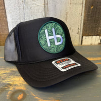 Hermosa Beach HERMOSA HILLS High Crown Trucker Hat - Black (Curved Brim)