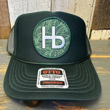 Hermosa Beach HERMOSA HILLS High Crown Trucker Hat - Dark Green