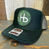 Hermosa Beach HERMOSA HILLS High Crown Trucker Hat - Dark Green