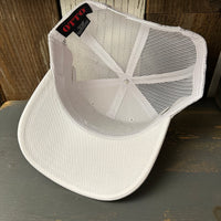 Hermosa Beach THE NEW STYLE - 5 Panel Mid Profile Mesh Back Trucker Hat - White