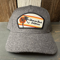 Hermosa Beach RETRO SUNSET - OTTO FLEX Baseball Cap - Heather Black