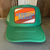 Hermosa Beach GOLF CARTS & YOGA PANTS High Crown Trucker Hat - Kelly Green
