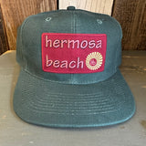 Hermosa Beach WELCOME SIGN - 6 Panel Mid Profile Baseball Cap - Dark Green