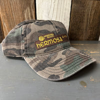 Hermosa Beach HERMOSA AVE - 6 Panel Low Profile Style Dad Hat with Velcro Closure - Camo