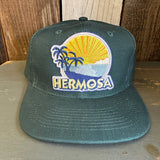 Hermosa Beach FIESTA - 6 Panel Mid Profile Baseball Cap - Dark Green