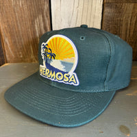 Hermosa Beach FIESTA - 6 Panel Mid Profile Baseball Cap - Dark Green