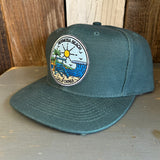 Hermosa Beach SHOREFRONT - 6 Panel Mid Profile Baseball Cap - Dark Green