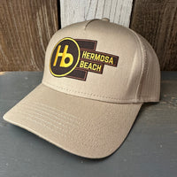 Hermosa Beach THE NEW STYLE - 5 Panel Mid Profile Mesh Back Trucker Hat - Khaki