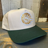 Hermosa Beach CLASSIC LOGO 5 Panel Mid Profile Cap - Green/Natural