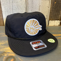 Hermosa Beach CLASSIC LOGO 100% Recycled Pro Style Baseball Cap - Black ♻️