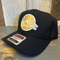 Hermosa Beach CLASSIC LOGO - "OTTO COMFY FIT" 6 Panel Mid Profile Baseball Cap - Black
