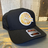 Hermosa Beach CLASSIC LOGO - "OTTO COMFY FIT" 6 Panel Mid Profile Baseball Cap - Black