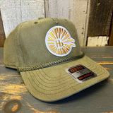 Hermosa Beach CLASSIC LOGO Corduroy Baseball Cap - Olive Green