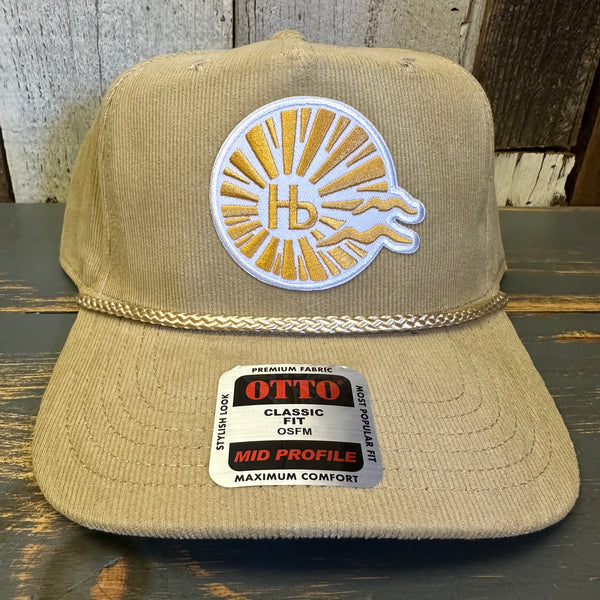 Hermosa Beach CLASSIC LOGO Corduroy Baseball Cap - Khaki