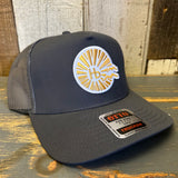 Hermosa Beach CLASSIC LOGO Mid Profile Trucker Hat - Charcoal Grey
