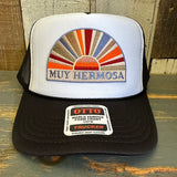 Hermosa Beach MUY HERMOSA Trucker Hat - Black/White/Black