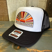 Hermosa Beach MUY HERMOSA Trucker Hat - Black/White/Black