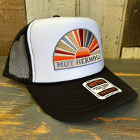 Hermosa Beach MUY HERMOSA Trucker Hat - Black/White/Black