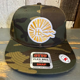 Hermosa Beach CLASSIC LOGO 6 Panel Snapback Hat - Camo