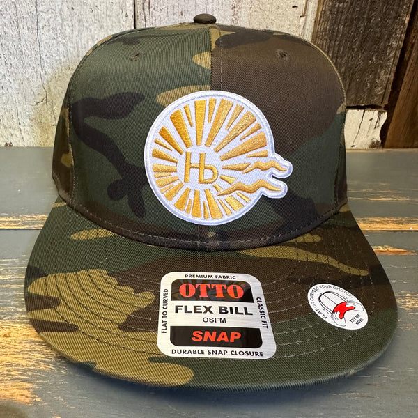 Hermosa Beach CLASSIC LOGO 6 Panel Snapback Hat - Camo