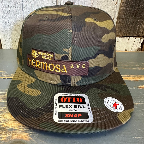 Hermosa Beach HERMOSA AVE 6 Panel Snapback Hat - Camo