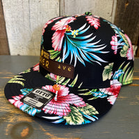 Hermosa Beach PIER AVE Hawaiian Pattern 6 Panel Mid Profile Snapback Hat - A ‘o ia