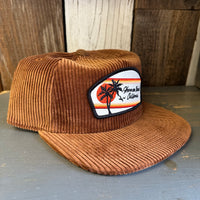 Hermosa Beach RETRO SUNSET Vintage Corduroy Hat - Coyote Brown