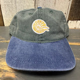 Hermosa Beach CLASSIC MINI LOGO Low Profile Young Adult Dad Hat - Navy/Dark Green