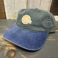 Hermosa Beach CLASSIC MINI LOGO Low Profile Young Adult Dad Hat - Navy/Dark Green