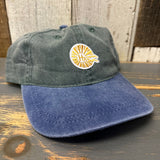 Hermosa Beach CLASSIC MINI LOGO Low Profile Young Adult Dad Hat - Navy/Dark Green