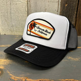 Hermosa Beach RETRO SUNSET Trucker Hat - Black/White/Black