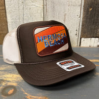 Hermosa Beach GOLF CART & YOGA PANTS High Crown Trucker Hat - Khaki/Brown