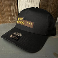 Hermosa Beach HERMOSA AVE - 5 Panel Mid Profile Mesh Back Trucker Hat - Black