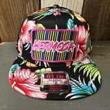 Hermosa Beach HERMOSA '84 Hawaiian Pattern 6 Panel Mid Profile Snapback Hat - A ‘o ia (Flat Brim)