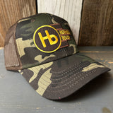 Hermosa Beach THE NEW STYLE 6 Panel Low Profile Trucker Hat - Camo/Brown Mesh