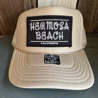 Hermosa Beach ROPER High Crown Trucker Hat - Khaki