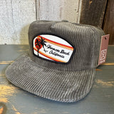 Hermosa Beach RETRO SUNSET Vintage Corduroy Hat - Olive Green