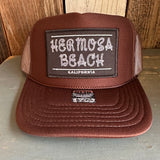 Hermosa Beach ROPER High Crown Trucker Hat - Brown