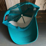 Hermosa Beach HERMOSA '84 High Crown Trucker Hat - Jade Green