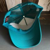 Hermosa Beach SHOREFRONT High Crown Trucker Hat - Jade Green